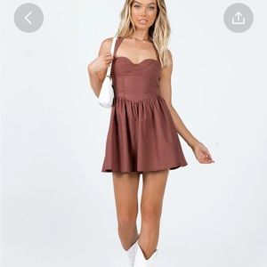 Lyle mini dress brown
